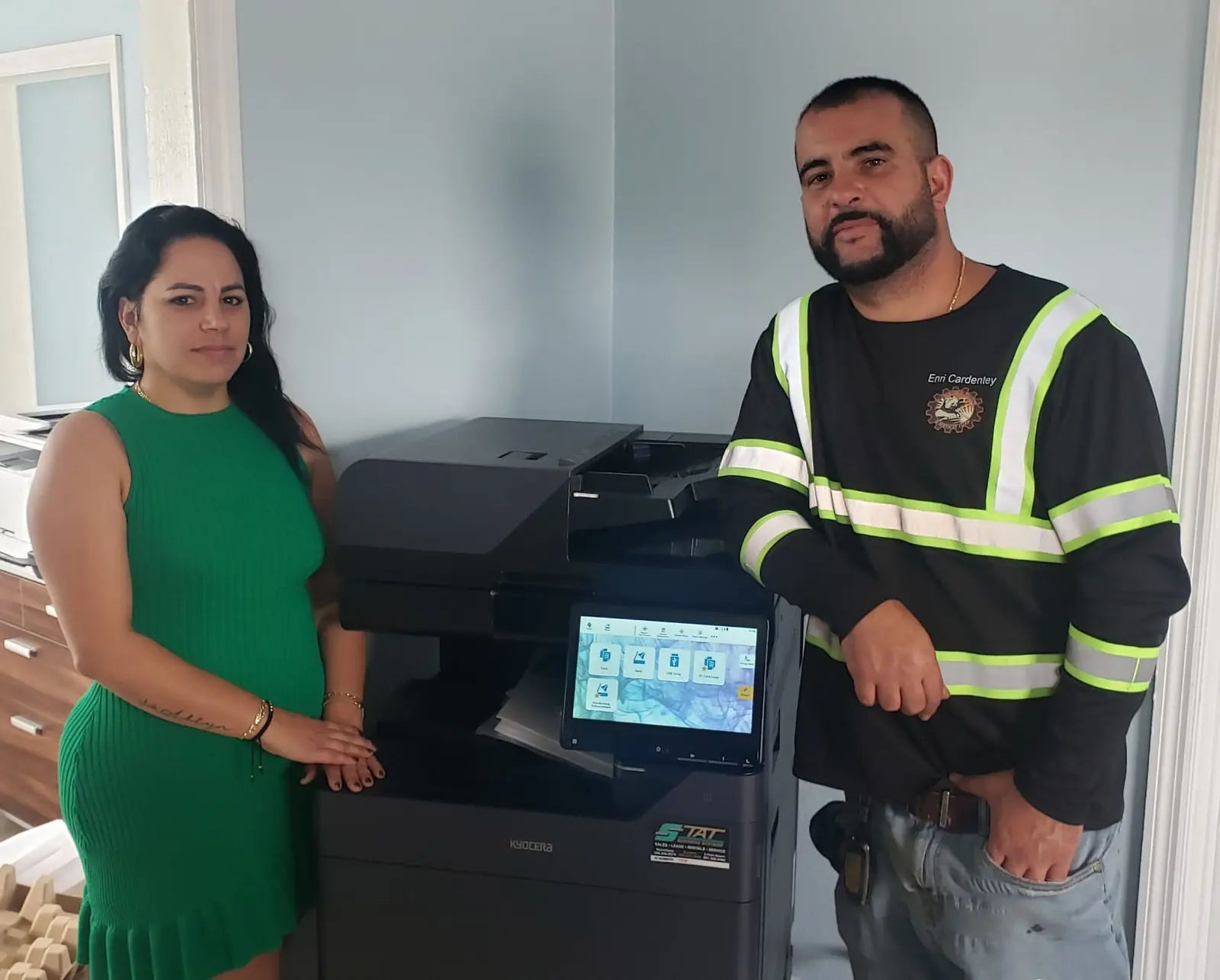 South Florida employee using a commercial office copier