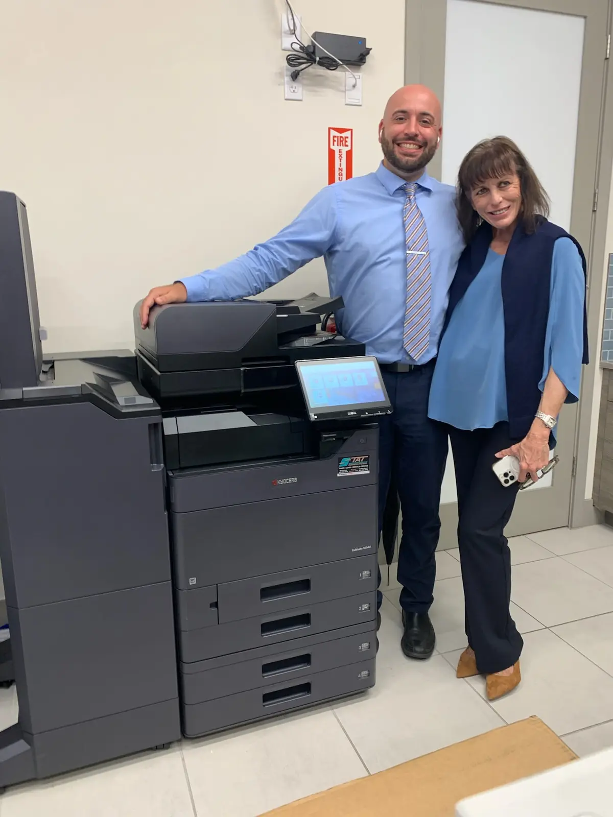 Commercial copier with finishing and output accessories
