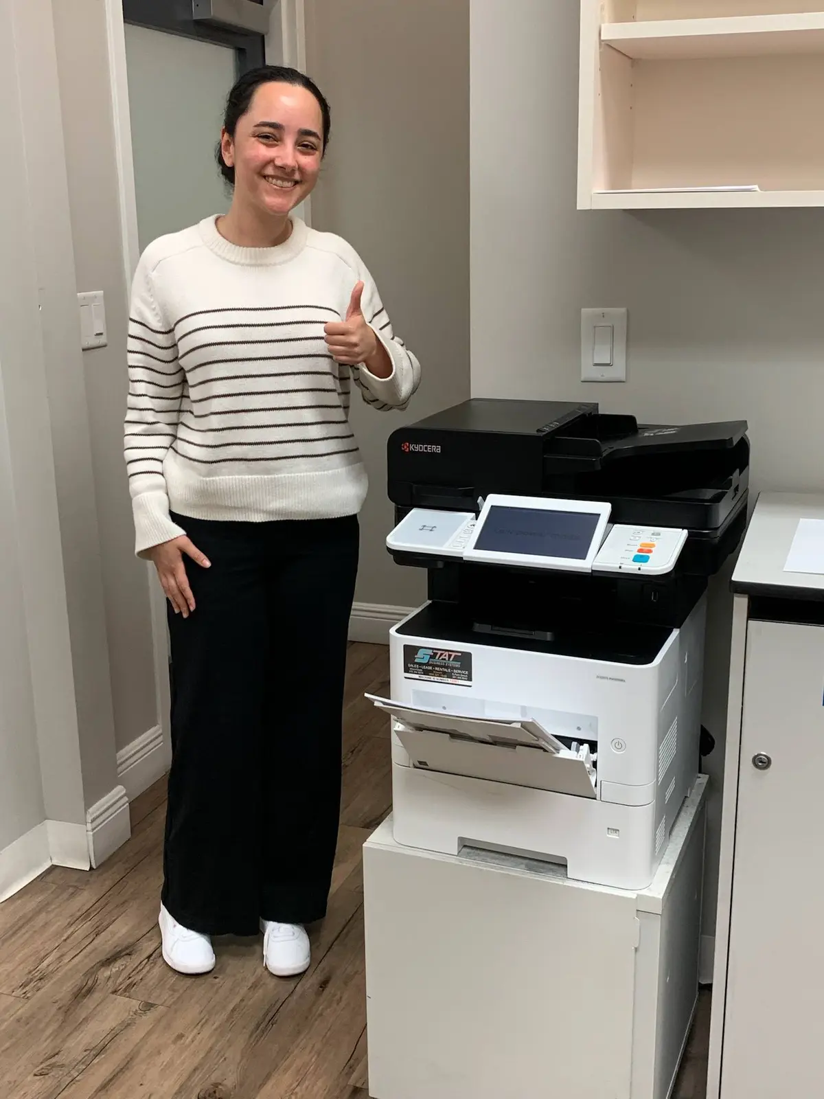 Commercial copier evaluated for repair in a Florida office