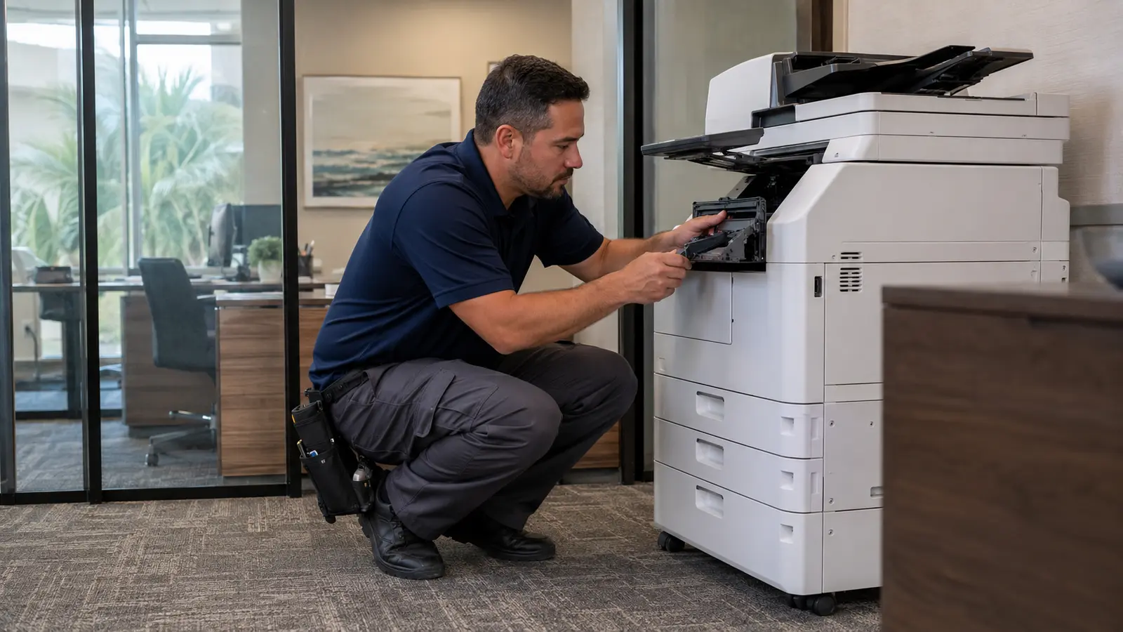 Kyocera copier configured for a South Florida office lease