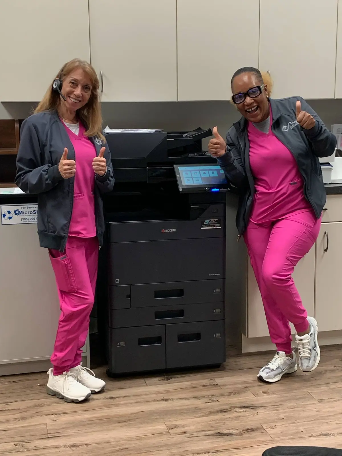 New multifunction copier installed as an office equipment replacement